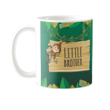 TheYayaCafe Birthday Gifts Combo for Brother, Printed Ceramic Coffee Mug with Coaster 11oz (330ml), Raksha Bandhan Bhai Dooj Gift for Big and Little Brother from Sister