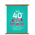 40th Anniversary Thanks Mom and Dad Scroll Card - 18x24