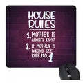 Mom's Home Rules Mouse Pad - Personalised Gift for Mother