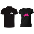 Beauty & Beast Matching Couple T-Shirts - Personalised Pair