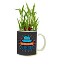 100% Pure Super Dad Lucky Bamboo Plant in Mug Planter Pot