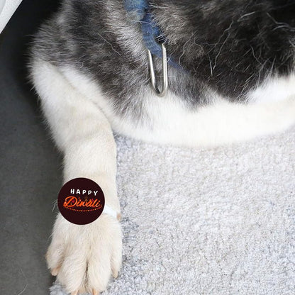 TheYayaCafe Dog Rakhi Rakshabandhan Gifts for Pets Paw Accessories - Happy Diwali Brown Acrylic Rakhi for Dogs, Cats, Puppies, Pet Parents, Raksha Bandhan, Diwali, Birthday