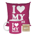 I Love My Bhabhi Combo - Mug, Coaster & Cushion Cover Hamper