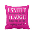 Funny Teasing Sister Cushion Cover - Playful Sibling Gift