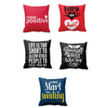Think Positive Motivational Cushion Cover Set of 5, 12x12 inches