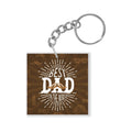 Moustache Best Dad in the World Personalised Keychain