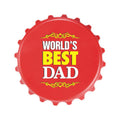 World's Best Dad Fridge Magnet with Bottle Opener - Personalised