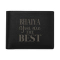 World's Best Bro Engraved Leather Wallet, Personalised Gift