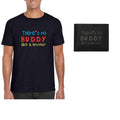 Brother Birthday Combo - Buddy Brother T-Shirt & Leather Wallet