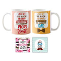 Awesome Mom Dad Personalised Couple Coffee Mug Set