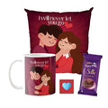 I Will Never Let You Go Mug & Cushion Combo with Dairy Milk Silk