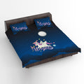 Beautiful Dream Unicorn Kids Double King Size Bedsheet, 250TC Velvet