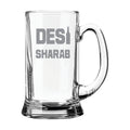 Desi Sharab Hindi Engraved Beer Mug, 580 ml