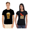 Love You More Than Beer & Shoes Couple T-Shirts