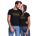 Veer Zaara Matching Couple T-Shirts, Desi Love Set