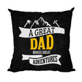 A Great Dad Makes Great Adventures Velvet Cushion Cover, 12x12