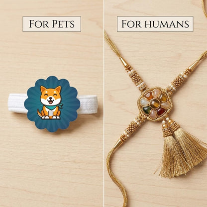Pet Love Printed Cute Dog Paw Rakhi Band