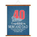 40th Anniversary Congratulations Scroll Card for Parents - 18x24