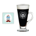 World's Greatest Dad Trophy Engraved Glass Coffee Mug with Coaster