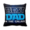 Galaxy's Best Dad Velvet Cushion Cover, 12x12 inches