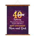 Happy 40th Scroll Greeting Card for Mom and Dad - 18x24