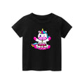 Girls' Unicorn Print T-Shirt - Funky Trendy Tee for Kids