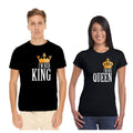 Her King & His Queen Matching Couple T-Shirts, Personalised