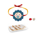 Cute Baby Boy Printed Rakhi with Kaju Katli 500 gm - Combo of 2