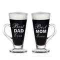 Just Like Mom Dad Couple Tea Cups Set of 2 with Coasters