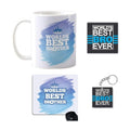 Best Brother Blue Mug, Coaster, Mousepad & Keychain Set of 5