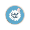 Cutest Brother Fridge Magnet - Square Birthday Gift