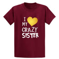 Kids T-Shirt for Little Brother - I Love My Crazy Sister, Cotton