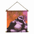 Laughing Buddha Idol Canvas Wall Painting - Scroll, 12x12