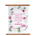 Sorry Scroll Greeting Card, Floral I Am Sorry, 15x20 Inches