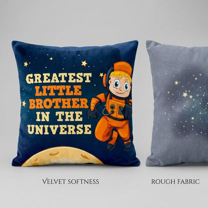 TheYaYaCafe Rakhi Gifts 16X16 inches Cushion Cover Greatest Little Brother Printed Raksha Bandhan Birthday