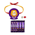 Monster Bhai Rakhi with 5 Dairy Milk Chocolates Combo