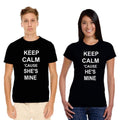 Keep Calm He's Mine & She's Mine Couple T-Shirts