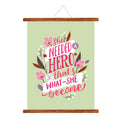 Become The Hero Women's Day Greeting Card Scroll 15x20 inches