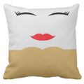 Funky Cute Lady Kiss Wife Cushion Cover - Personalised 16x16