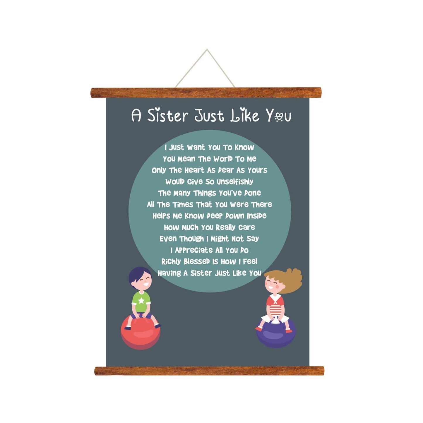 Sister Just Like You Scroll Greeting Card