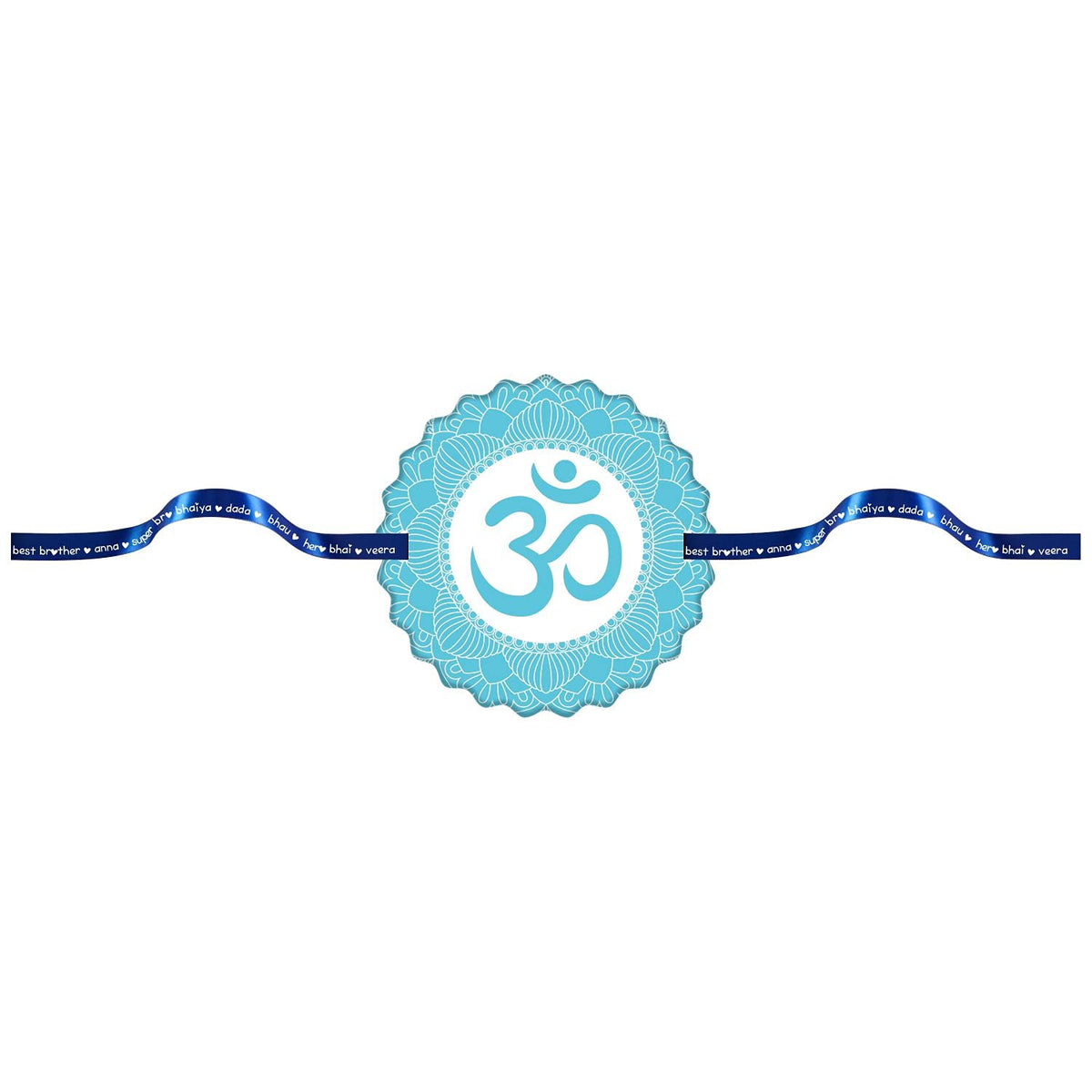 TheYayaCafe Rakhi Bracelet for Brother Om Printed Cute Raksha Bandhan Rakhi Sky Blue, Bhaiya, Raksha Bandhan, Bhai Dooj