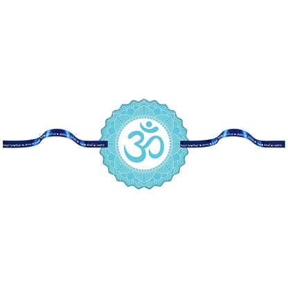 TheYayaCafe Rakhi Bracelet for Brother Om Printed Cute Raksha Bandhan Rakhi Sky Blue, Bhaiya, Raksha Bandhan, Bhai Dooj