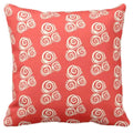 Cushion Cover Red Spiral Flower Printed for Couples Gift