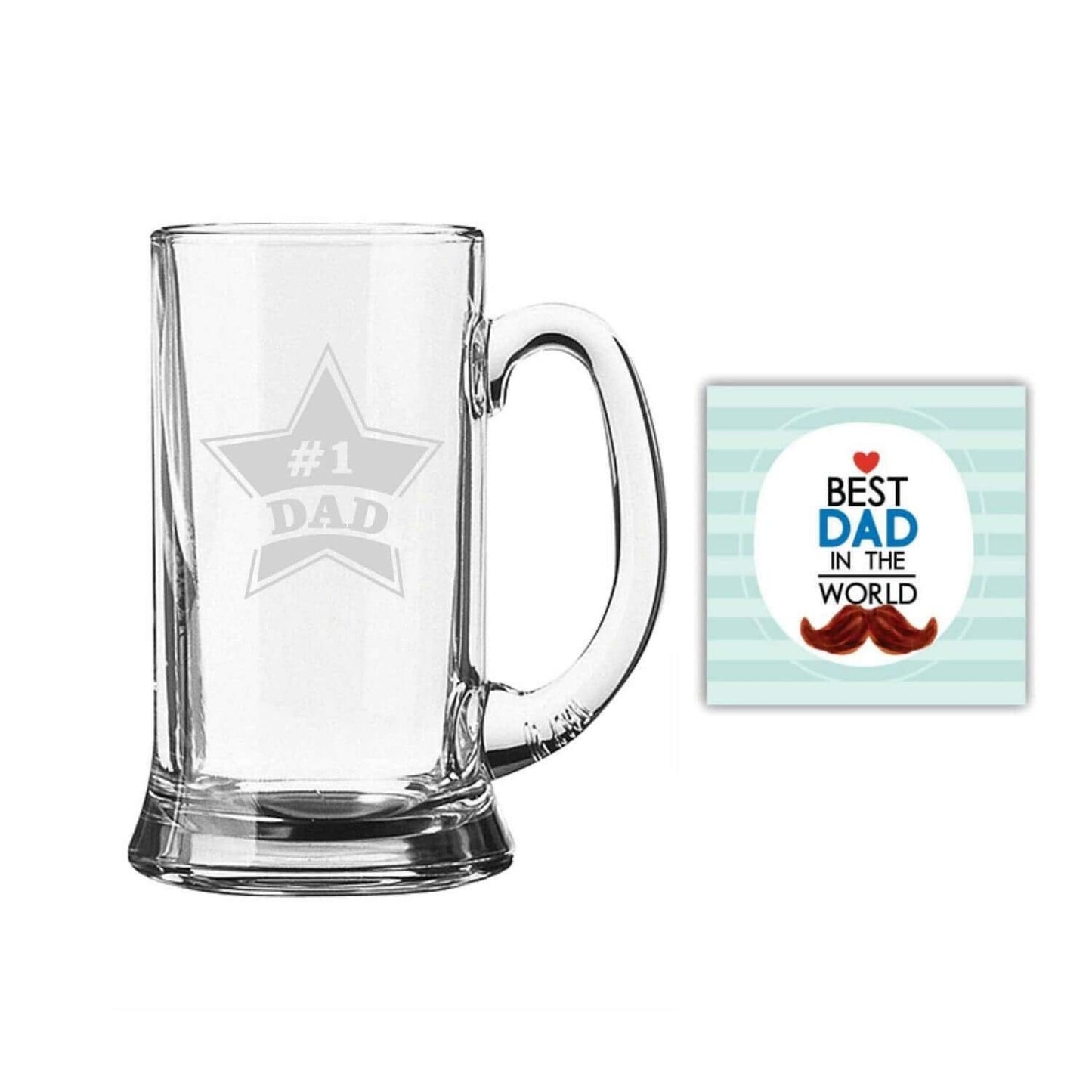 Starry No.1 Dad Engraved Beer Mug