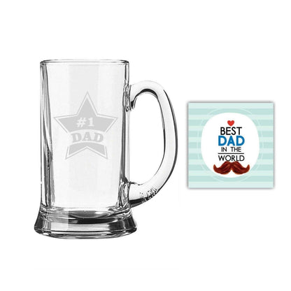 Starry No.1 Dad Engraved Beer Mug