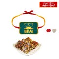 Moustache Bro Kids Rakhi with Anjeer Burfi Sweets Combo - Pack of 2