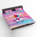 Flying Unicorns King Size Double Bedsheet with 2 Pillow Covers