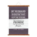I Will Love You Hubby Valentine Canvas Scroll - Personalised