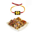 Rakhi & Anjeer Barfi 1kg Sweets Gift Combo for Brother