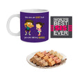 You're an Idiot But Still My Sister Rakhi Sweets Hamper - Mug & Mewa Bites